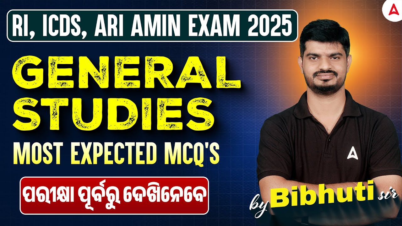 RI General Studies Expected MCQs | RI ARI Prelims GS Questions by Bibhuti Sir