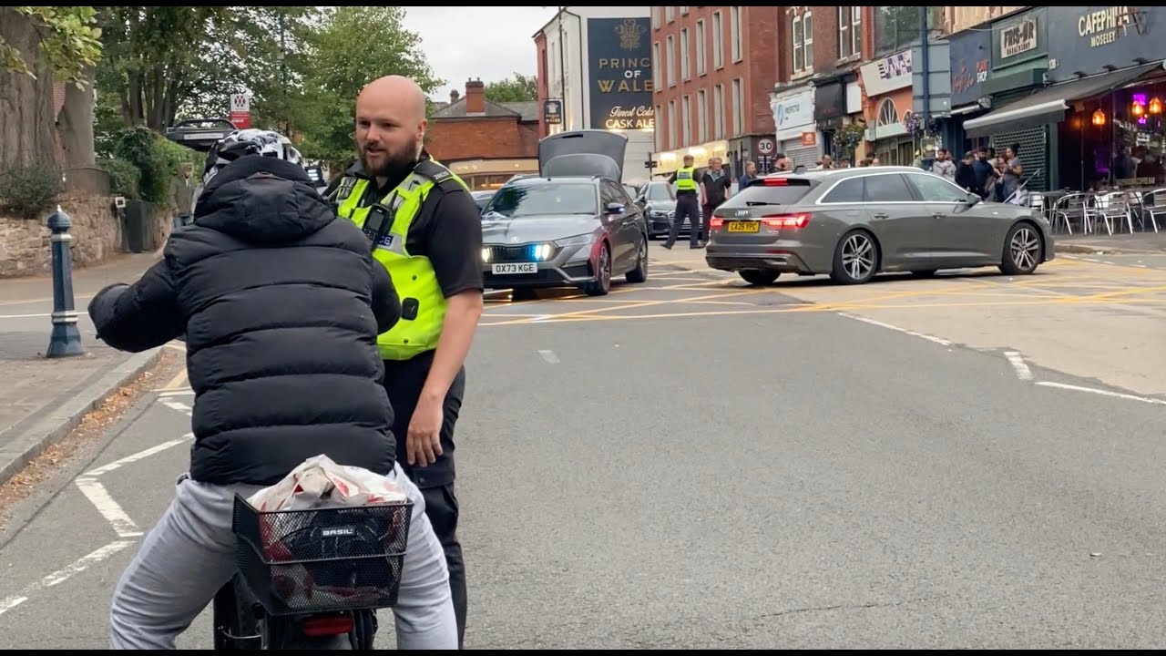Armed police presence in Moseley, Birmingham UK.