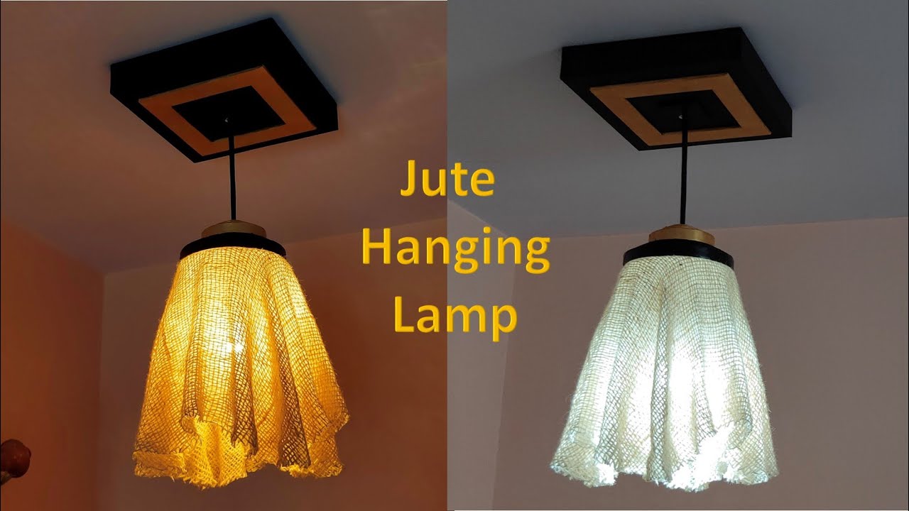 Home Made Jute Hanging Lamp By Crazy Art 4U