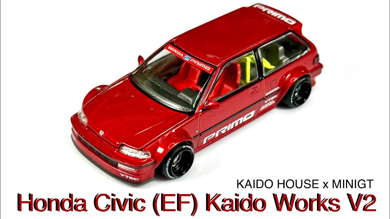 Unboxing Kaido House x MINIGT 1:64 Honda Civic (EF) Kaido Works V2 @TheOpenBox858 #112