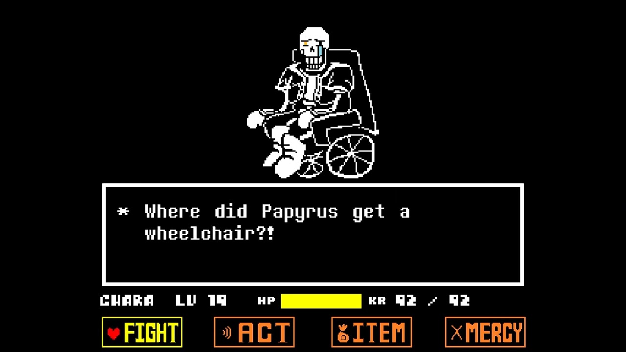Disbelief Papyrus SECRET SWITCH??? Papyrus in a wheelchair????