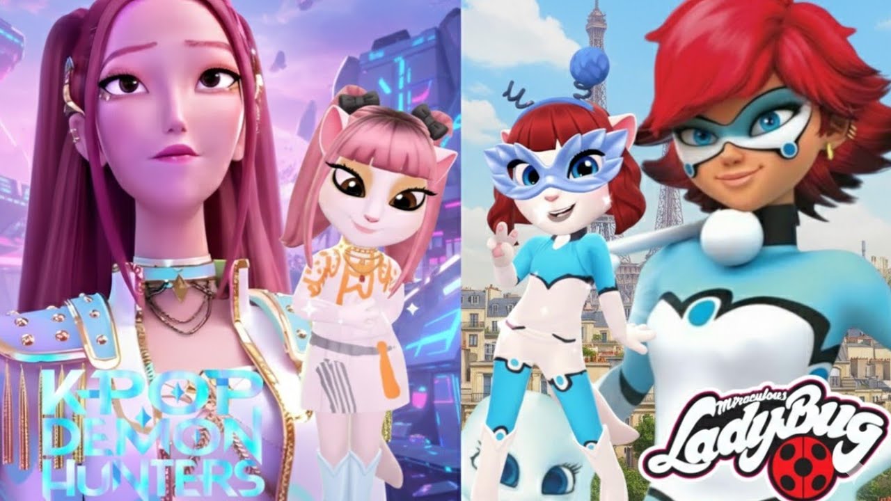 🔥 My Talking Angela 2 | Huntrix Mira 🆚 Superhero Bunnix 🔥🎮 New Update Cosplay Battle Showdown! 💥