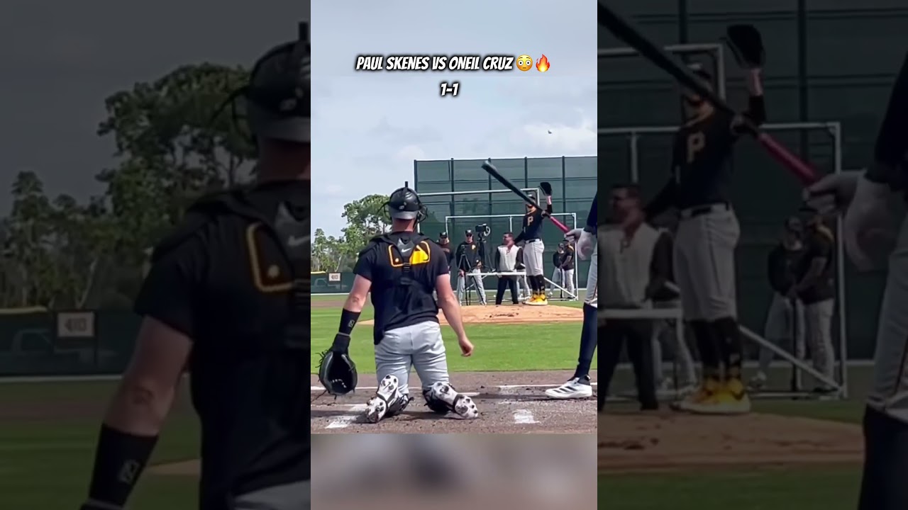 Paul Skenes vs Oneil Cruz live at-bat! 🔥 #mlb #shorts #skenes