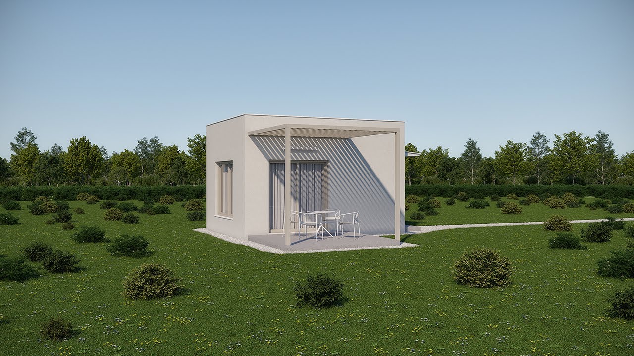 House Plan 13 | Modern Small House 23 sqm | Floor Plan + Renders