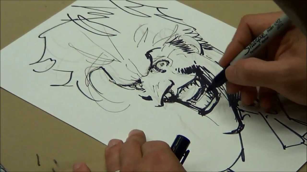Jim Lee drawing Joker