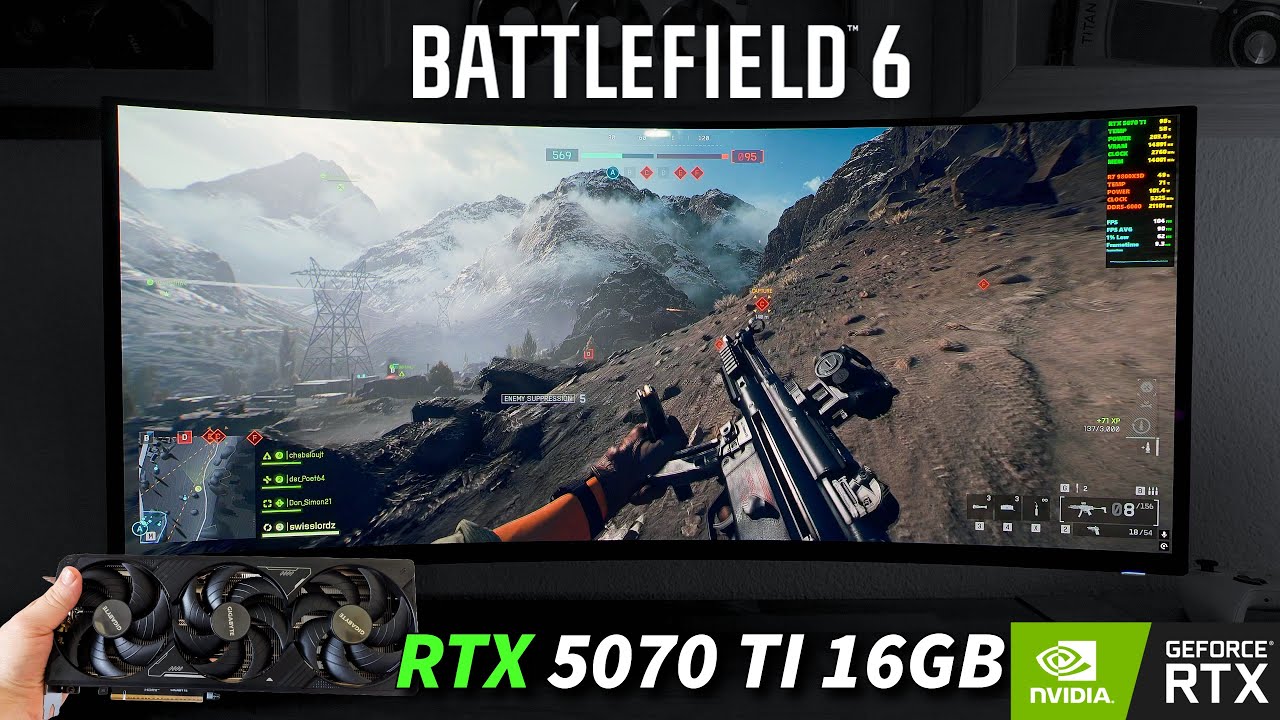 Battlefield 6 - RTX 5070 TI 16GB - Alienware AW3425DW 34