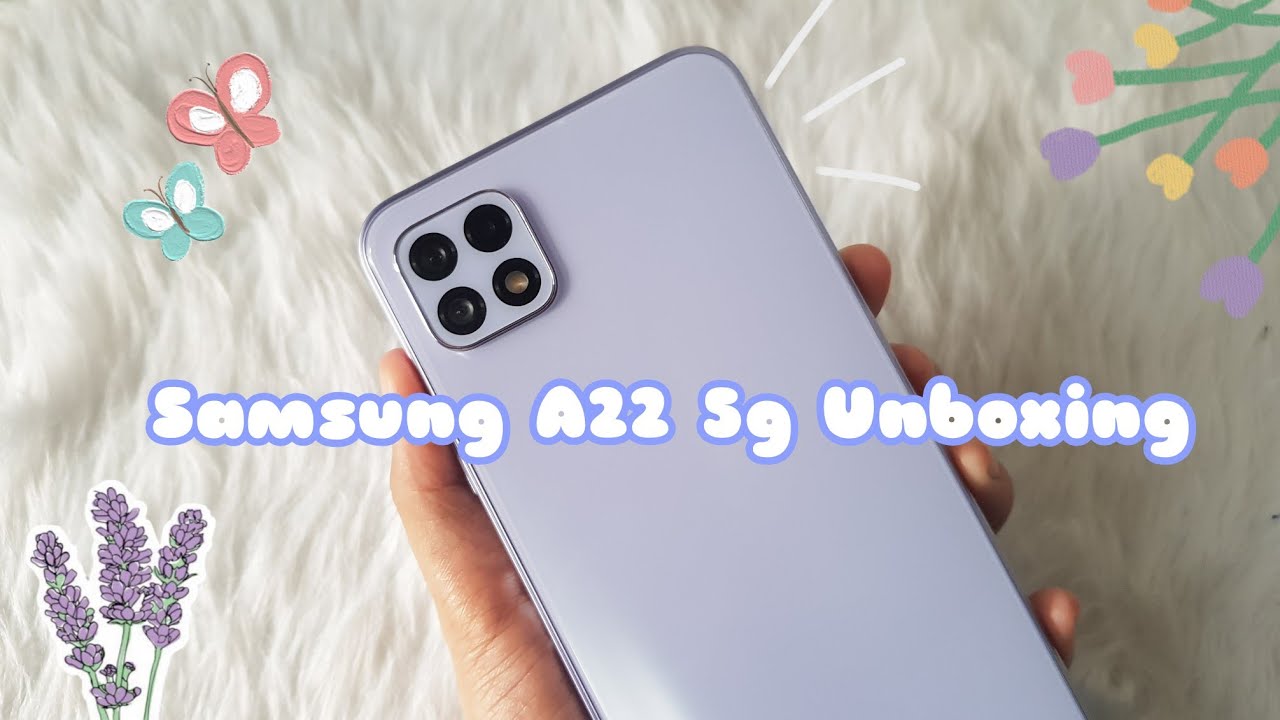 ☁️ SAMSUNG GALAXY A22 AESTHETIC UNBOXING | PURPLE | SAMSUNG UNBOXING