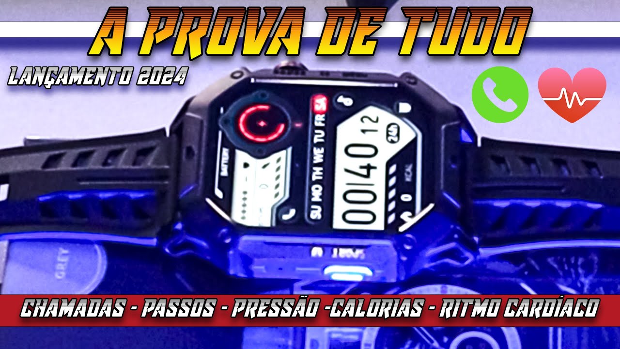 Novo SmartWatch 2024 -  Haylou Iron N1 - A Prova de Tudo - Monitor de saúde - Bateria até 100 dias.