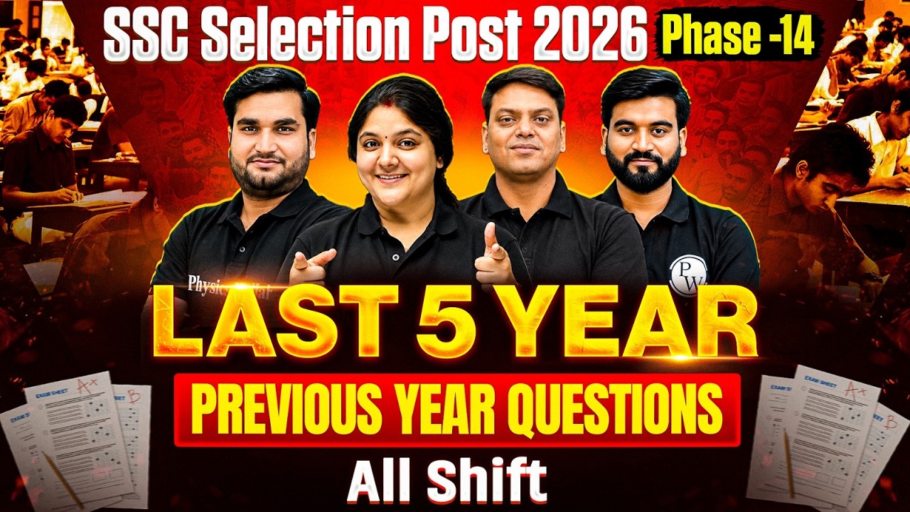 SSC Selection Post Marathon Class 2026 | Last 5 Year Previous Year Question | SSC Wallah