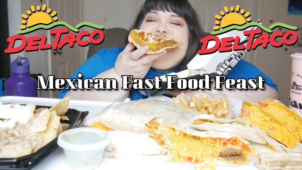 Del Taco Mexican Fast Food Feast Mukbang