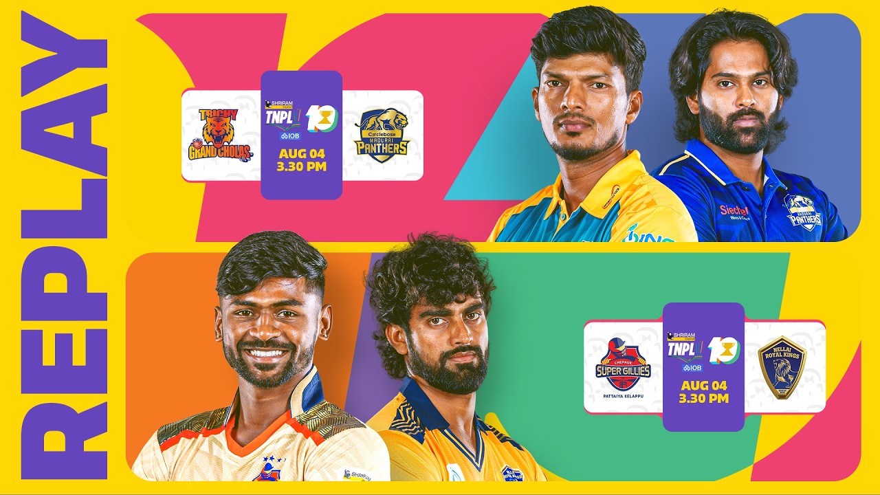 Watch Full Replay | Shriram Capital TNPL 2026 | Match 02 & 03 | TGC vs MP | CSG vs NRK