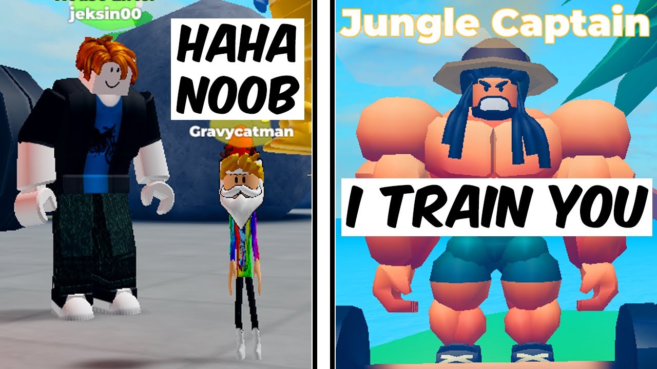 Я открыл тренажёрный зал «Джунгли» и стал капитаном джунглей! | Muscle Legends в Roblox