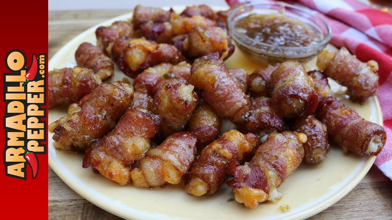 Bacon-Wrapped Cheddar Tater Tots with Pepper Jelly Glaze | Big Easy Oil Less Fryer