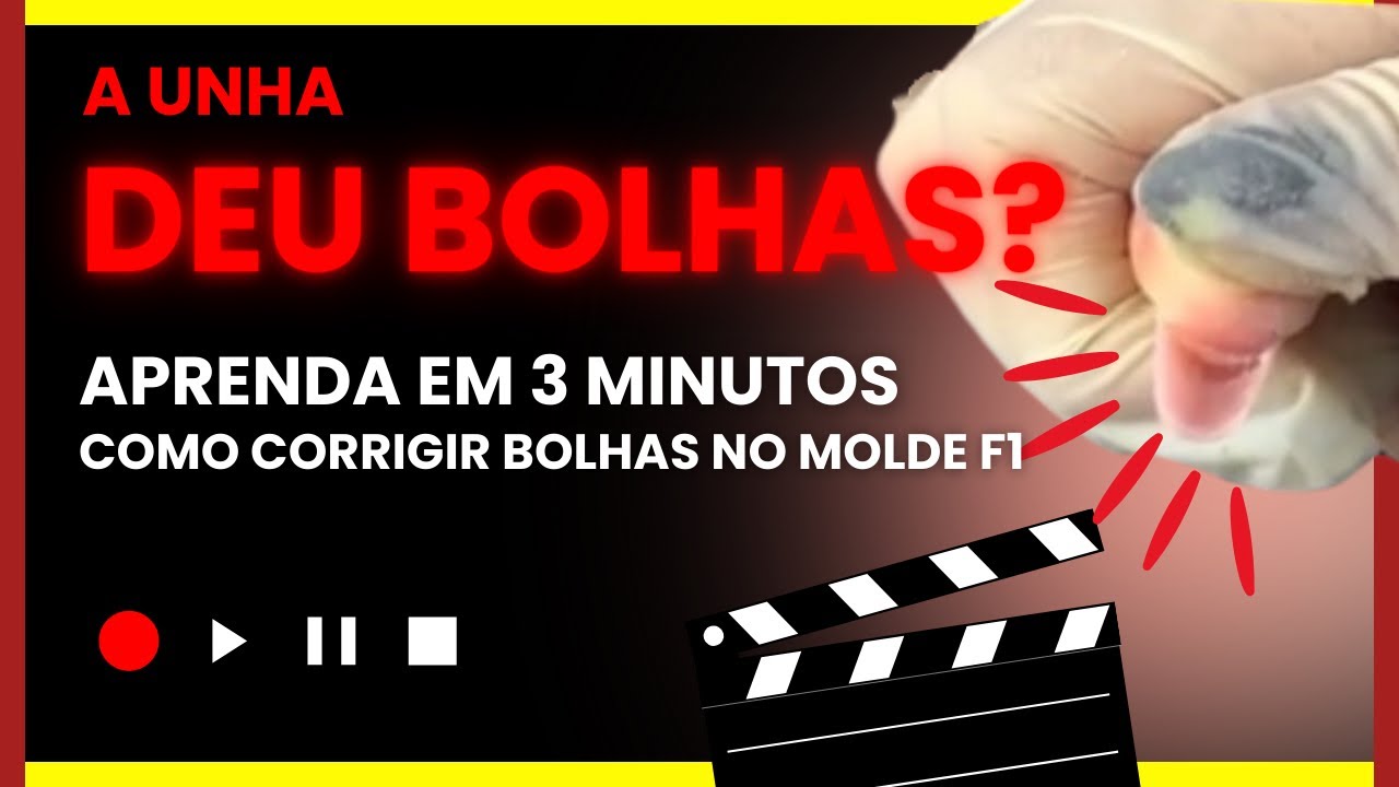 Como corrigir o molde f1 quando aparece bolhas ou falta gel 
