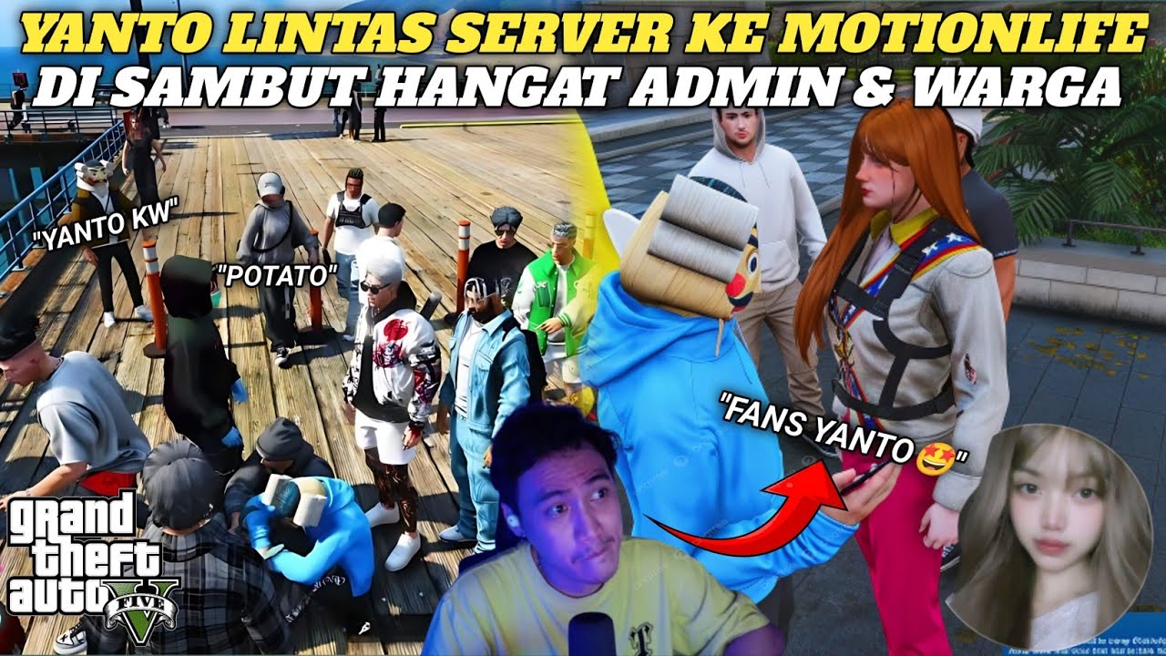 YANTO LINTAS SERVER KE MOTIONLIFE DI SAMBUT HANGAT OLEH ADMIN | GTA 5 ROLEPLAY