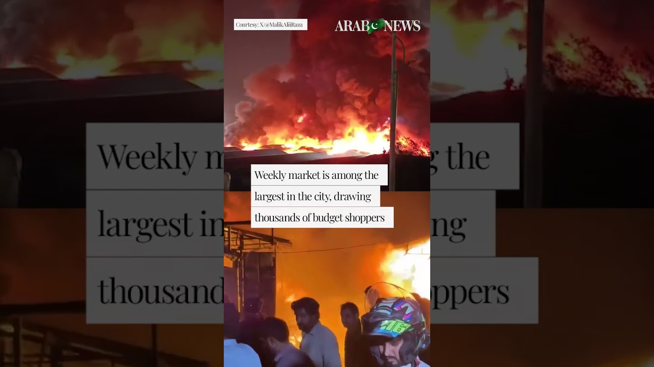 Massive fire engulfs one of Islamabad&rsquo;s largest markets, firefighting underway