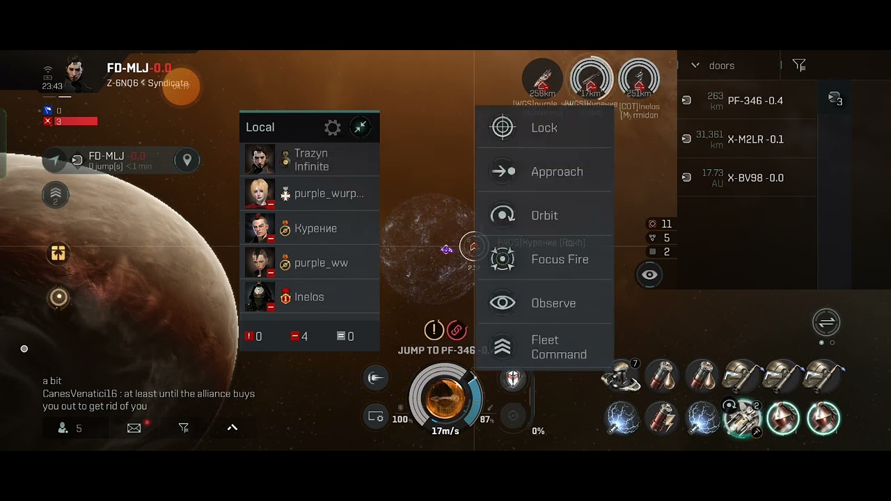 Eve Echoes Bhaalgorn vs 5 players NullSec gate camp