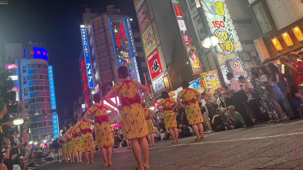 第21回新宿エイサー祭り2024 4本目(歌舞伎町ゴジラロード)