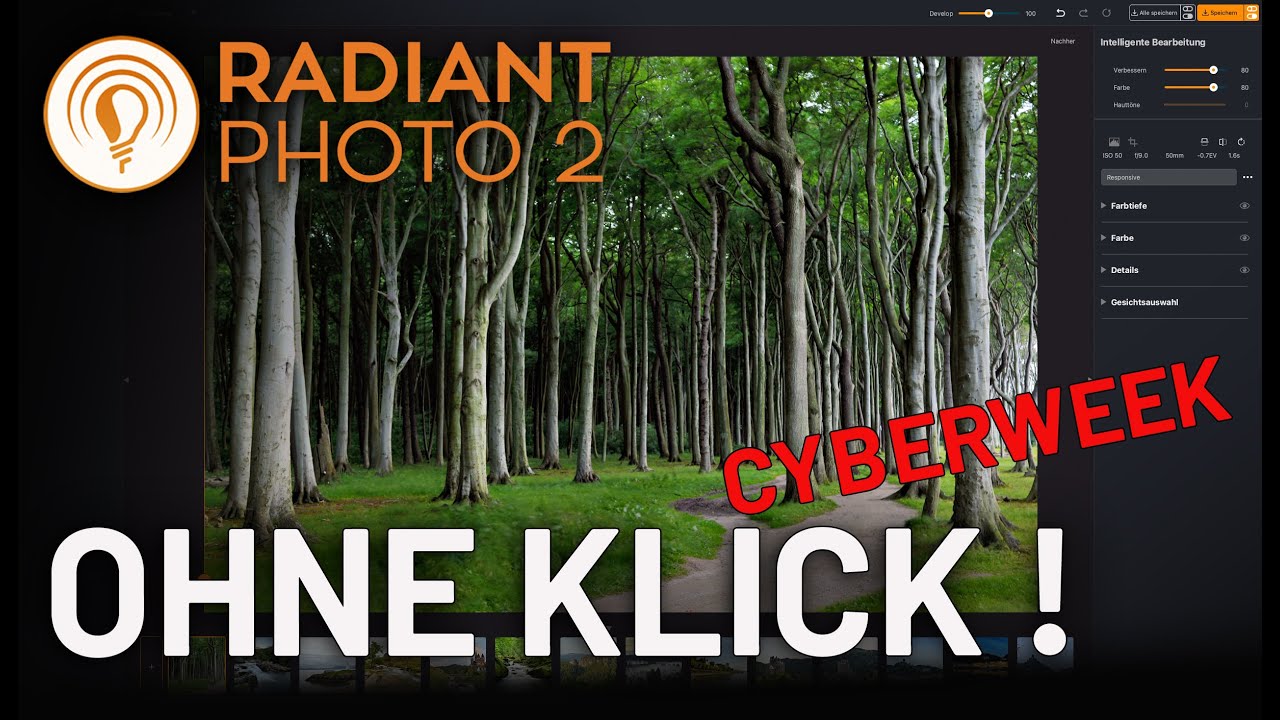 RADIANT Photo 2 ◉  Bildbearbeitung OHNE Klick ! ◉  CYBERWEEK 55% 𝗥𝗮𝗯𝗮𝘁𝘁