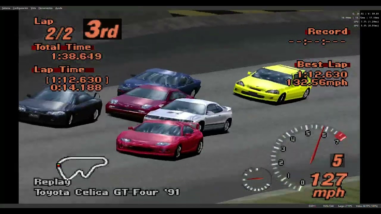 Gran Turismo 2 -Toyota Celica Quinta generación (T180, 1990-1993)-High Speed Ring