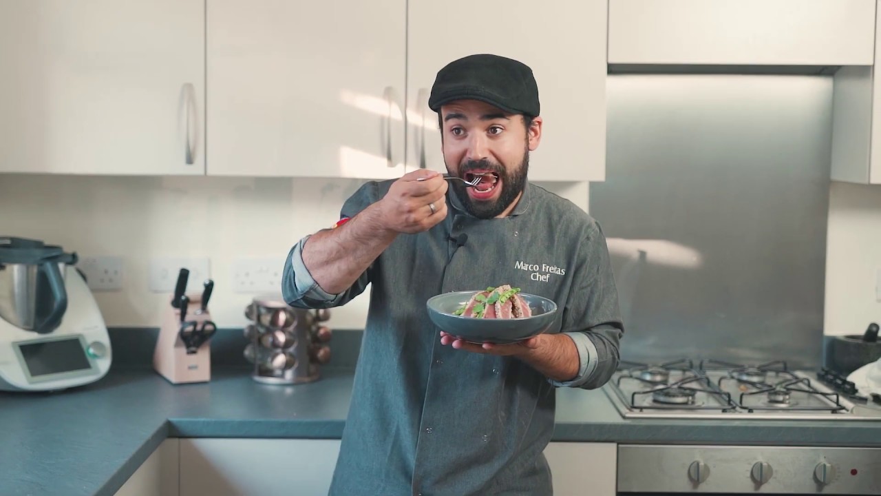 #ChefMarco Stir Frying with Rice Noodles and seared Tuna steak Cooking like chef at home S1 E10
