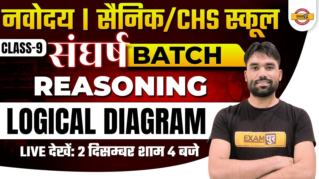 NAVODAYA/SAINIK/CHS SCHOOL REASONING (CLASS - 9) | REASONING logical diagram | BY SAGAR SIR