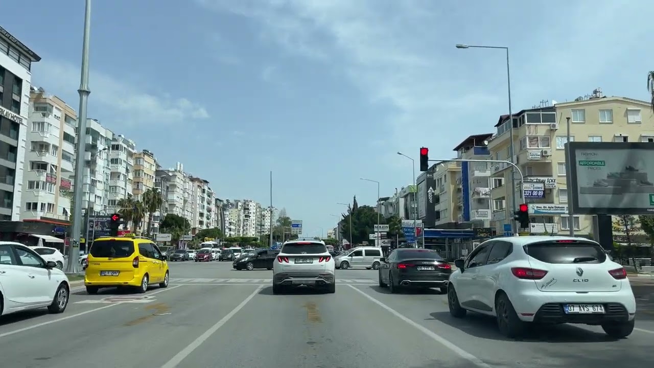 Road from Liman to “5M Migros AVM” - Antalya, Turkey - 4K