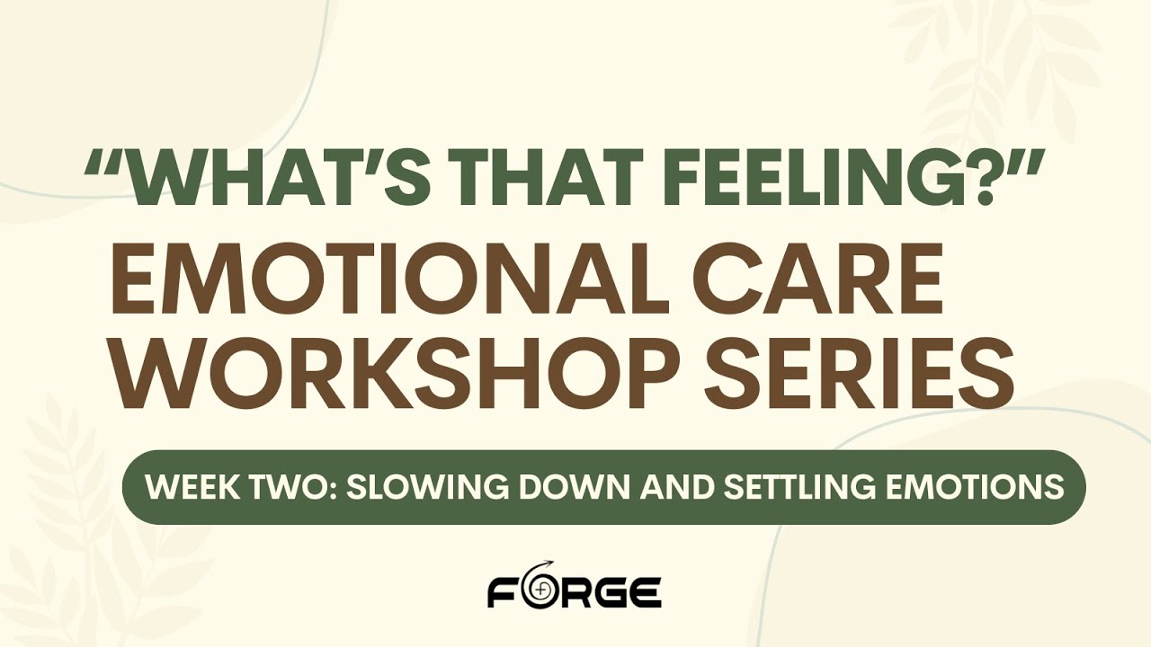 What’s that feeling? Emotional Care Workshop Series: Slowing Down and Settling Emotions