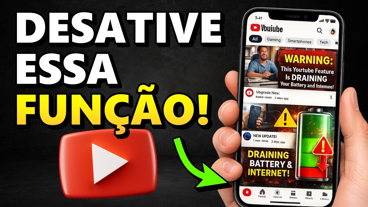 DESATIVE AGORA! O YouTube pode estar GASTANDO sua BATERIA e INTERNET sem você saber.