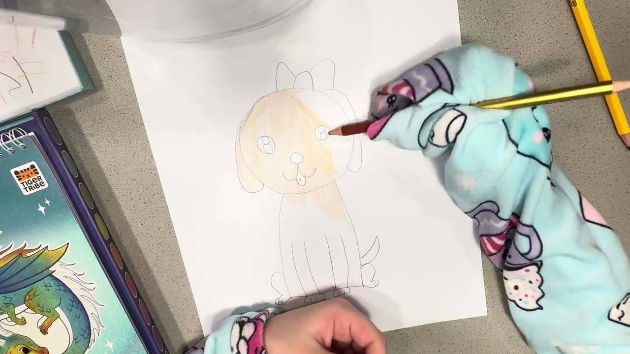 🐶🩷How to draw a cute puppy for beginners🩷🐶bona girl