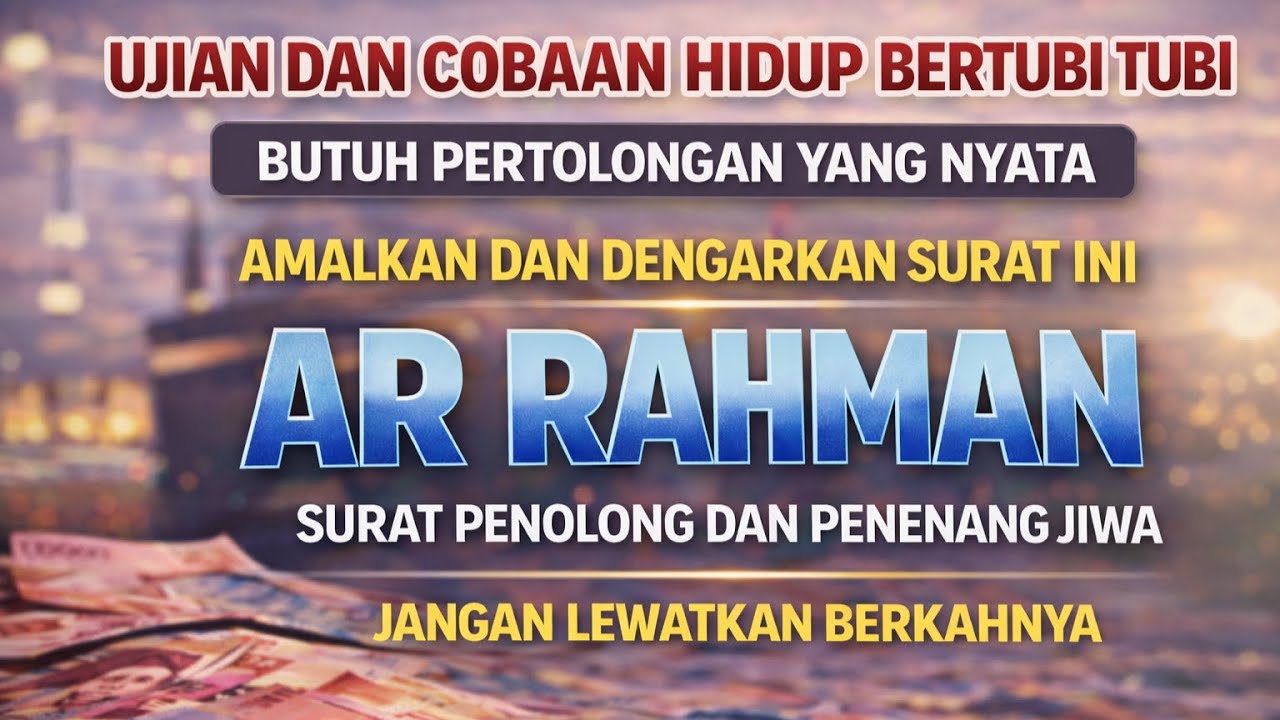Hidup Terasa Berat? Surat Ar Rahman Ini Jadi Penolong Menenangkan Jiwa dan Membuka Pintu Rezeki