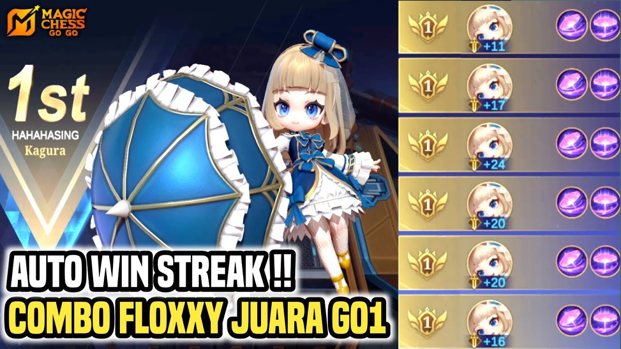 AUTO WIN STREAK !! CARA MAIN COMBO FLOXXY JUARA DUNIA GO1 – MAGIC CHESS GOGO #magicchessgogo 