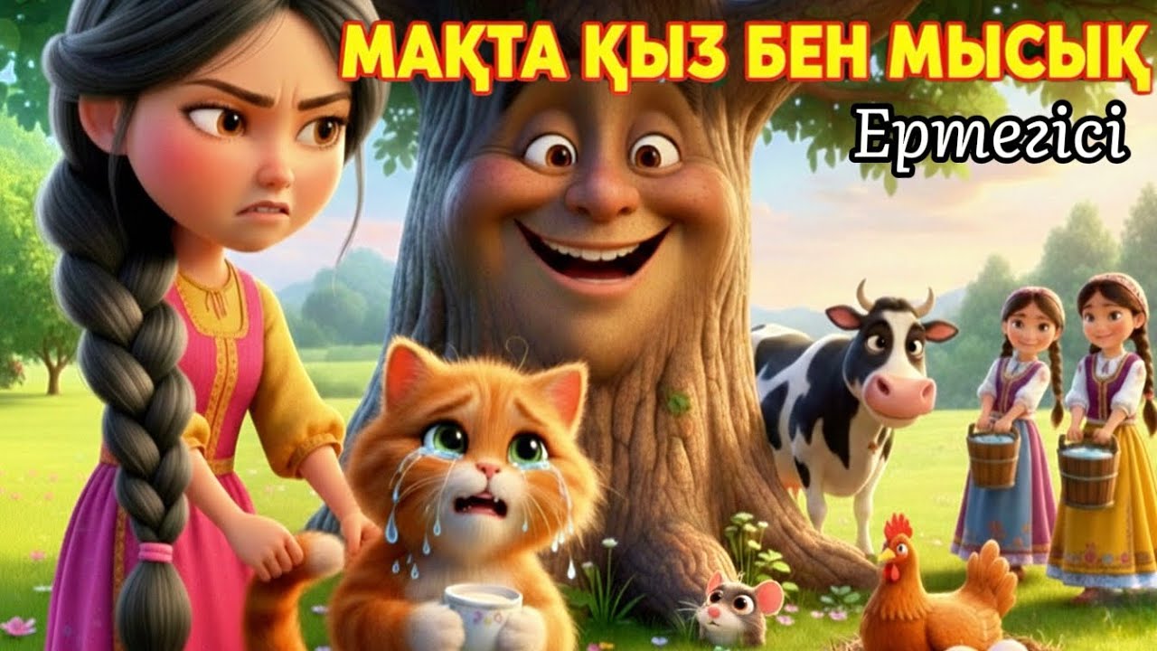 Мақта қыз бен Мысық ертегісі | Қазақша мультфильм