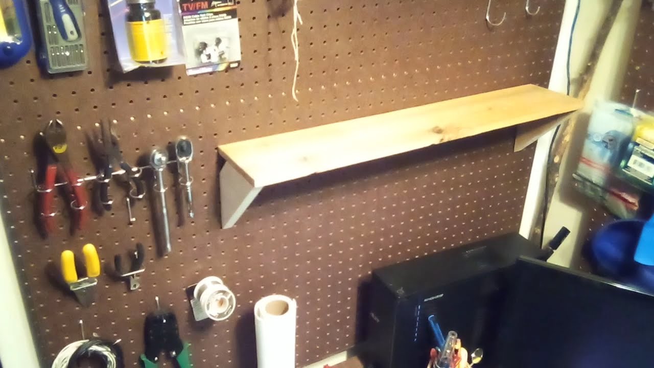 DIY Easy and Simple Pegboard Shelf