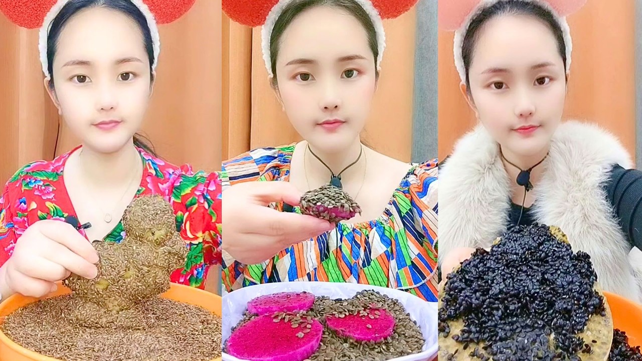 Chinese Passion Fruit Grain Mix ASMR Eating Show #80