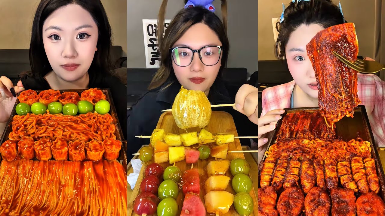 ASMR | Mukbang Food Platter🔥 ( Food sharing )@小贺又饿了 Xiaohongshu