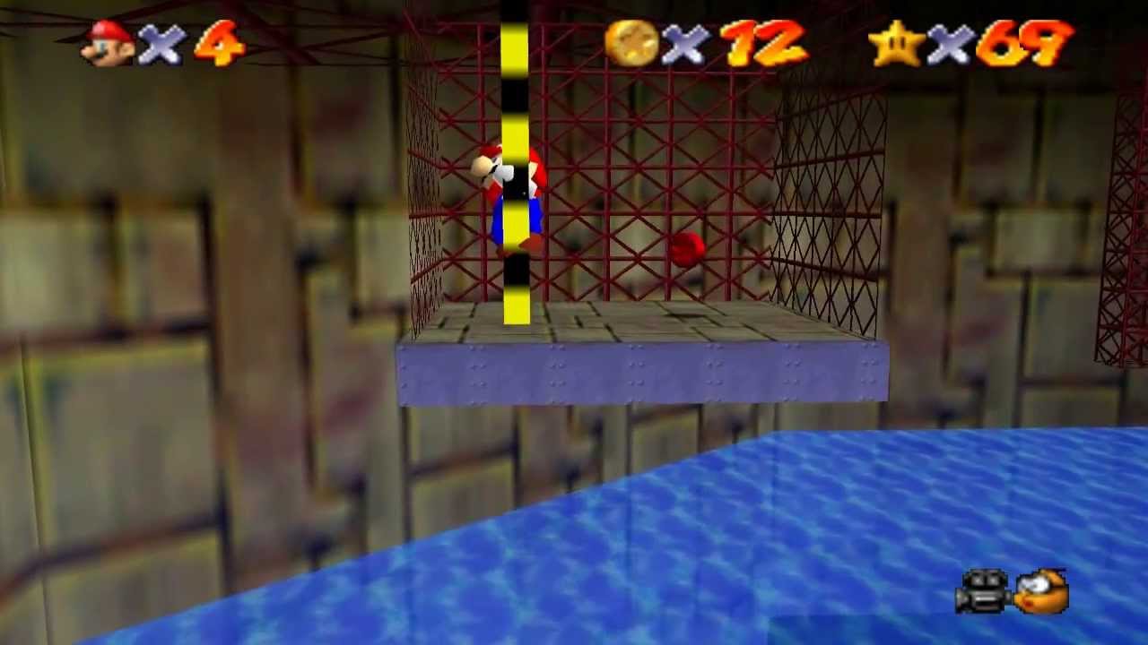 Super Mario 64 Walkthrough - Course 9 - Dire, Dire Docks