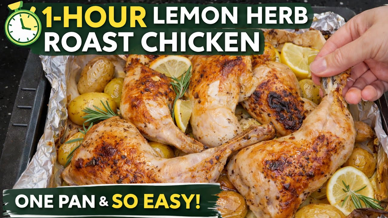 Golden Roast Chicken Legs & Potatoes | Effortless but Impressive | Quick One Pan Iftar Meal 🥘 