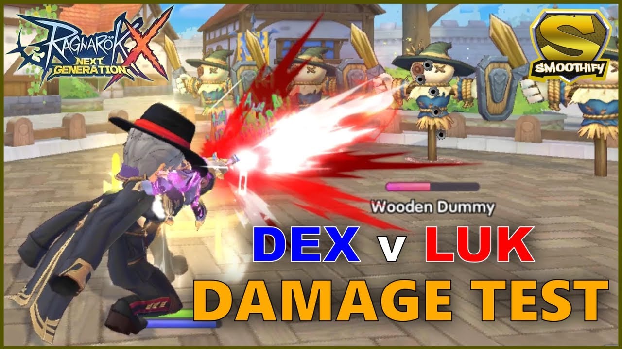 Ragnarok X: Next Generation - Gunslinger Damage Test, DEX v LUK! [ENG]