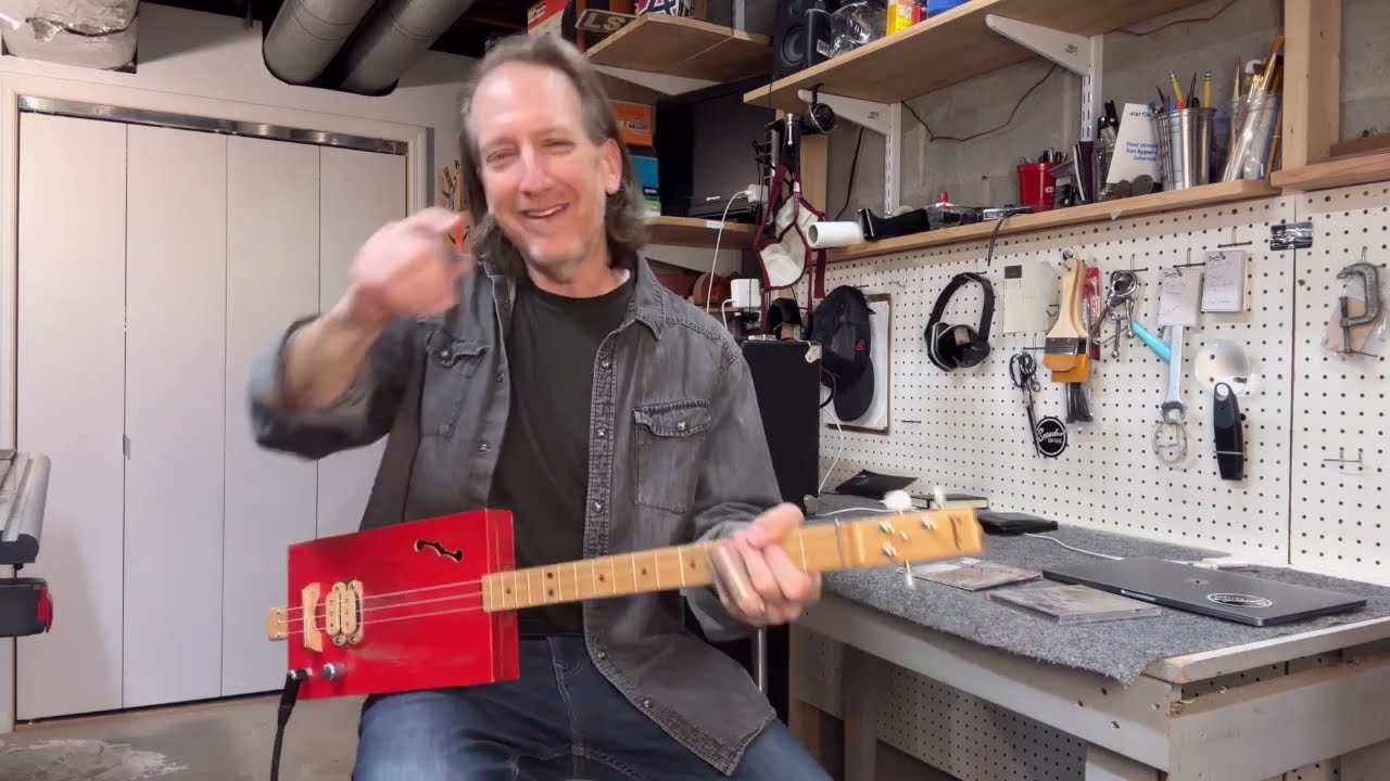 How to Play Georgia Mountain Train and 3 String Cigar Box Guitar Lesson with Mike Snowden