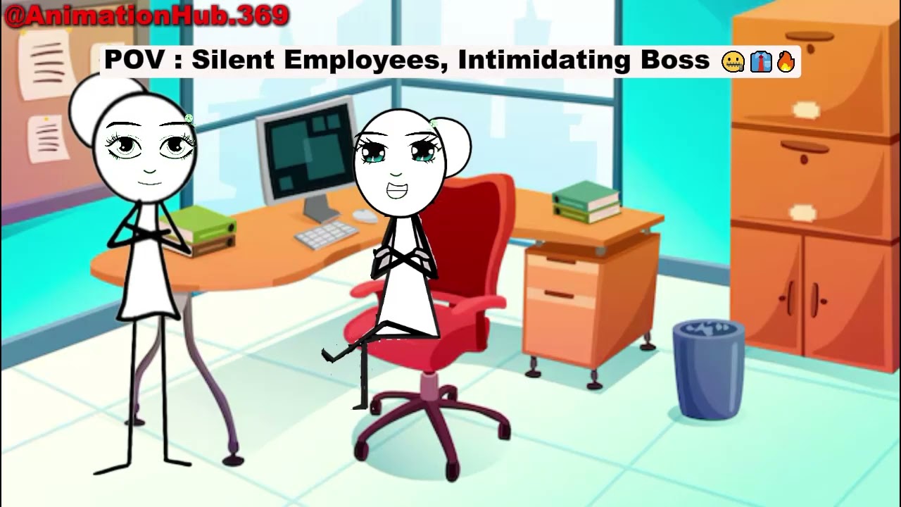 FULL SERIES Silent Employees, Intimidating Boss” 🤐👔🔥  #funny #manager  #animation #corporate #funny