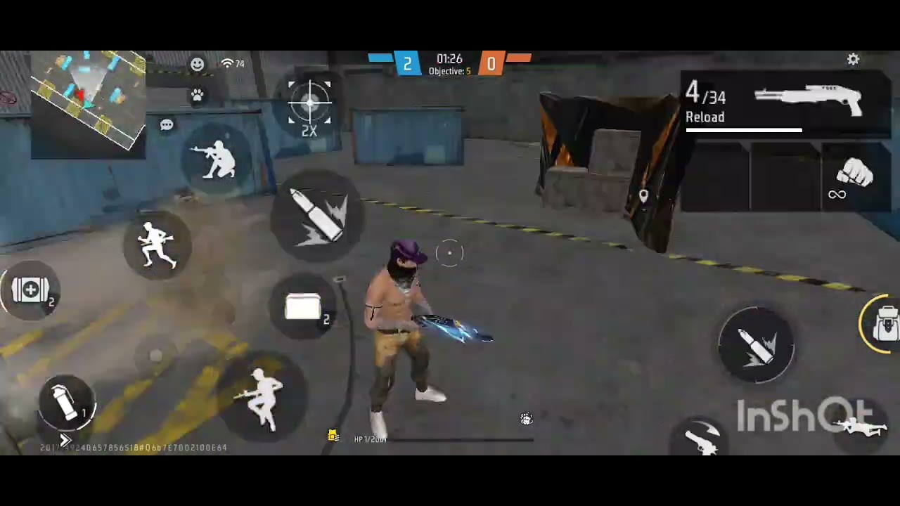 Lone wolf game play with Free fire only headshot 