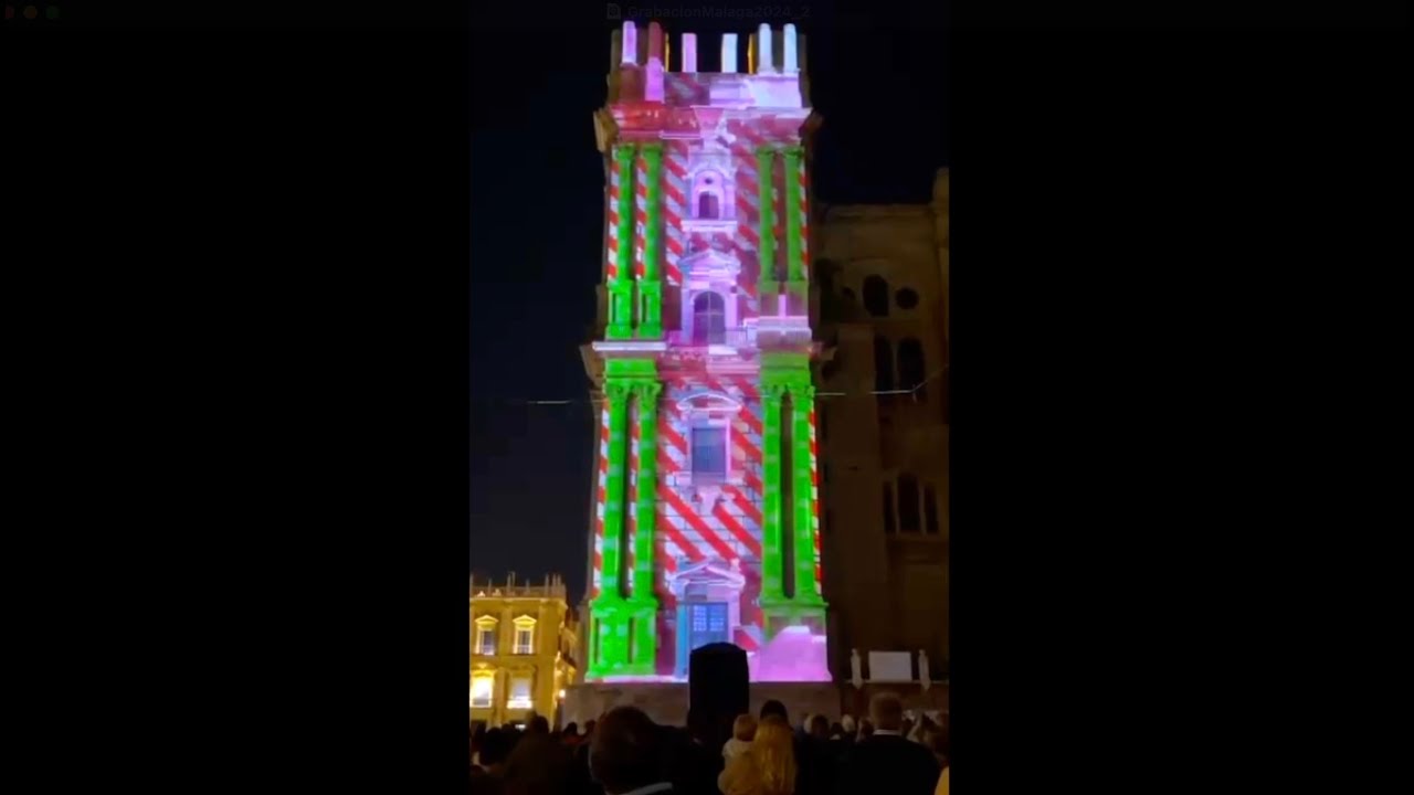 Videomapping Navideño en la Catedral de Málaga 2024 (Subcontrata)