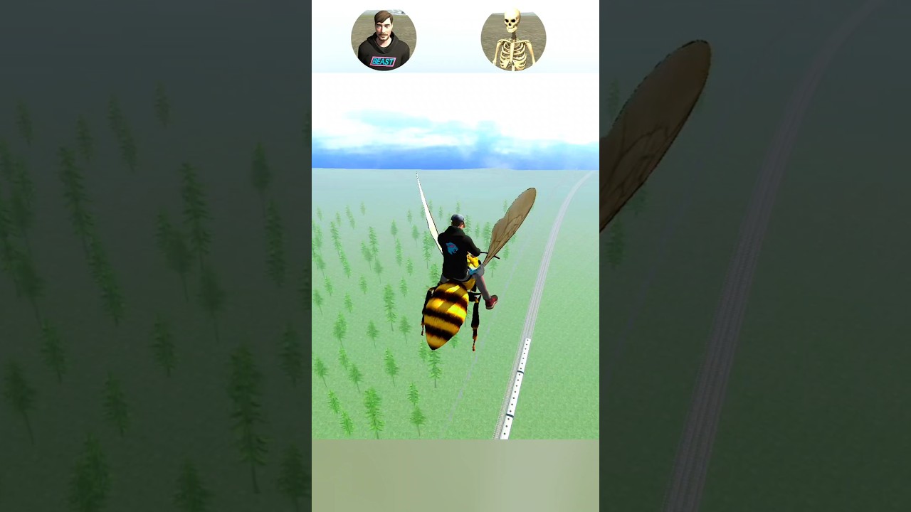 Monster 🐒 Monkey  Mega Jump challenge - in Indian Bike 3D! #indianbikedriving3d