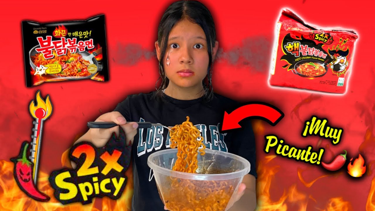 PROBE EL RAMEN MÁS PICANTE DEL MUNDO🌎🌶️ x2 Spicy| Regina MH