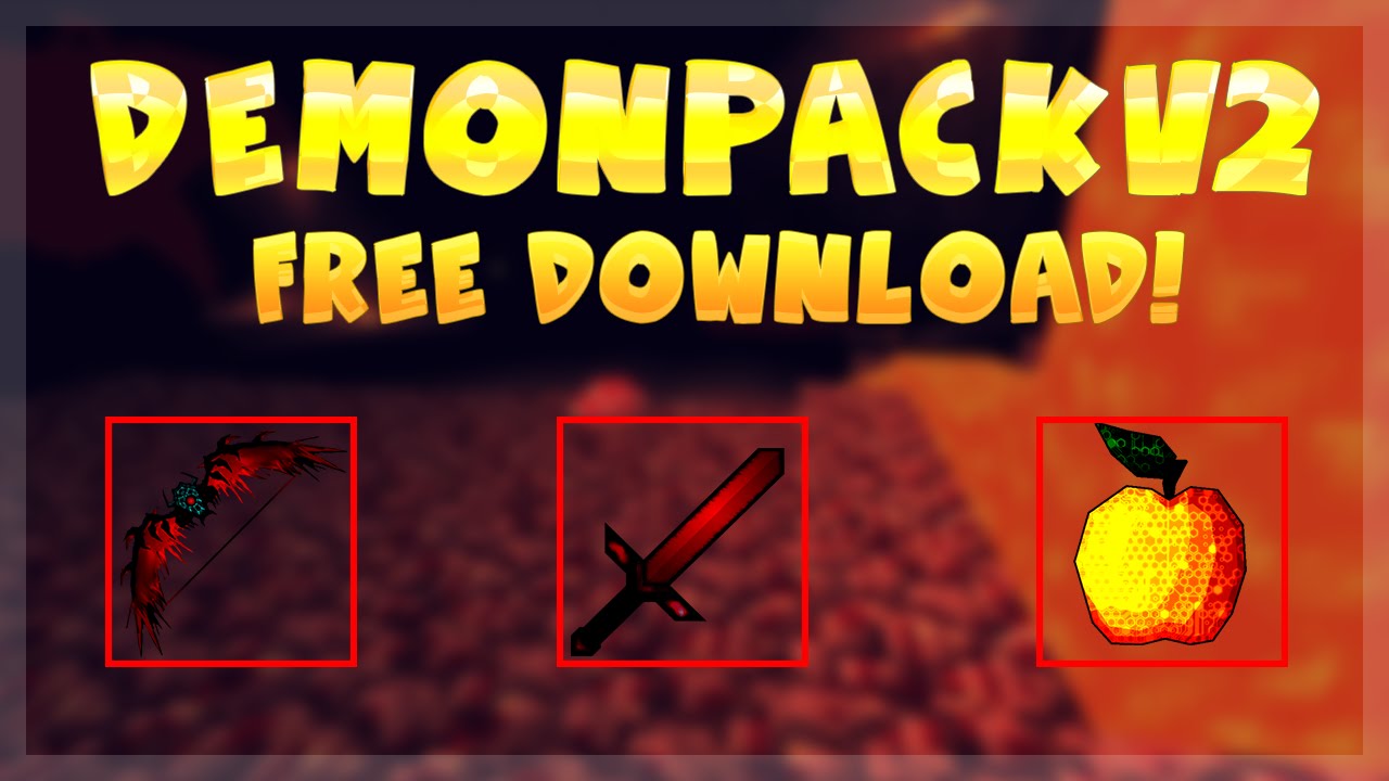 Minecraft - [1.7/1.8] PvP Texture/Resource Pack ~ Demon Red Packv2 [Epic] [Download] [No Lag] 4K!