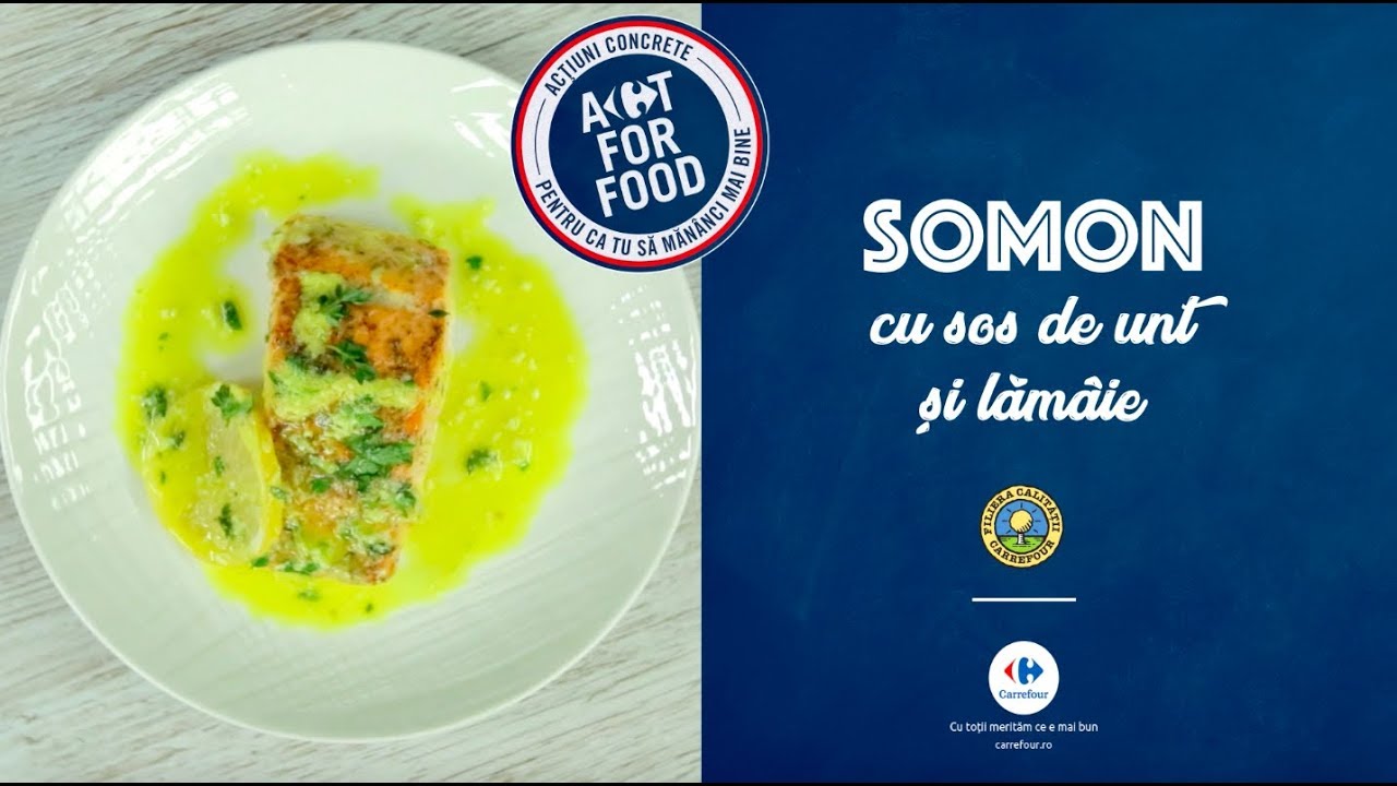 Somon cu sos de unt si lamaie