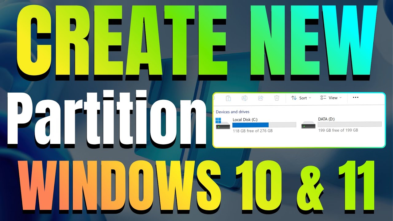 Create Multiple Partitions Windows 10 & 11 | Organize Your Storage
