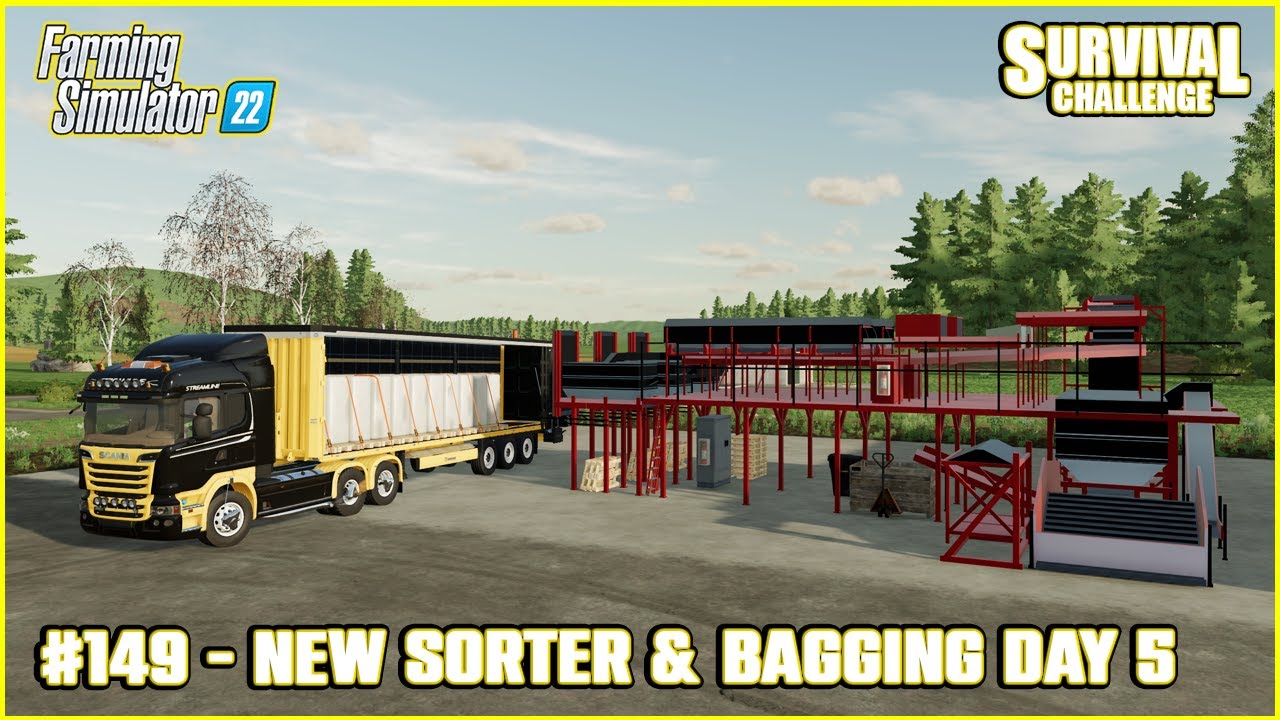 Building Big Potato Sorter With Bagging, Harvesting Chaff - #149 - No Man's Land - FarmingSimulatr22