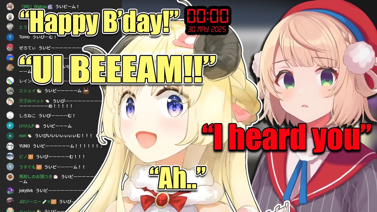 Watame Shooting Ui Beam at 12 AM For Ui Birthday, And She Instantly Spawned 【Hololive / Shigure Ui】